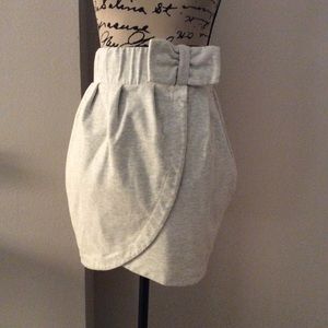 Jersey cotton light gray skirt